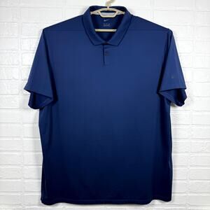 Nike Dri-Fit Vapor Polo Shirt Mens 3XL Navy Stretch Golf Performance Activewear